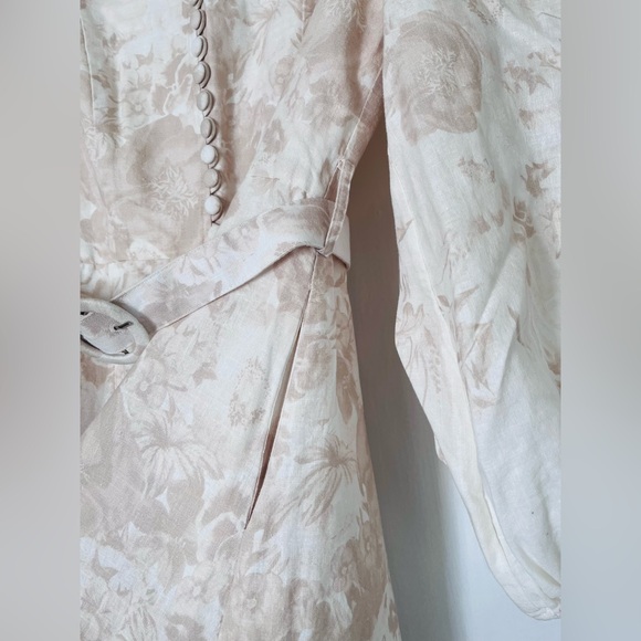 ELLIE MAKIR Belted Linen Shirt Dress - Picture 4 of 8